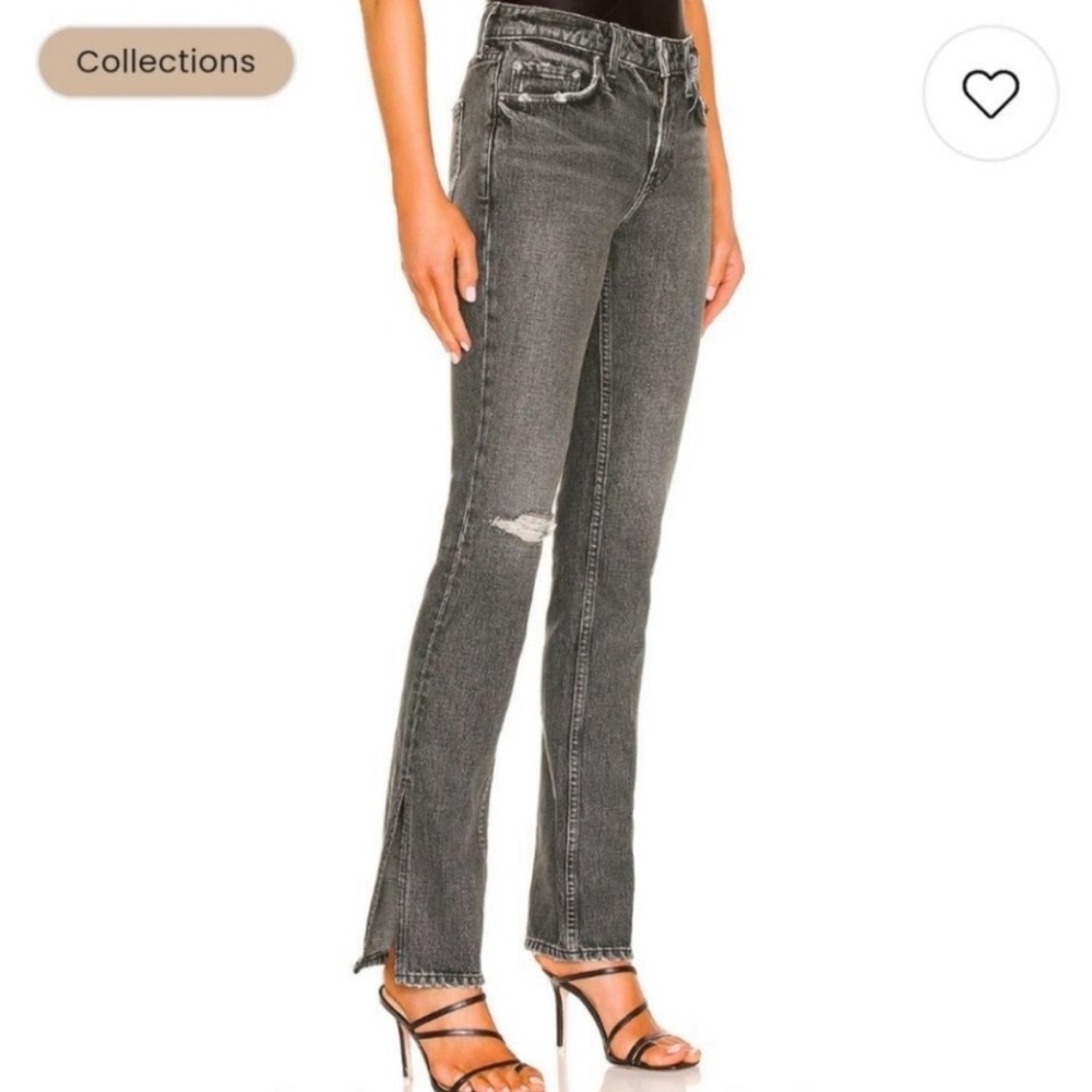 GRLFRND Jeans Womens Size 26 Hailey Low Rise Slim Boot Slim in Empire State Blac